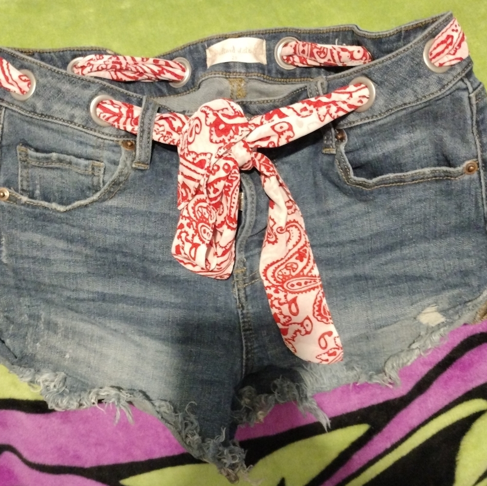 Altered state blue jean shorts